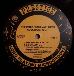 EDDIE "LOCKJAW" DAVIS COOKBOOK - WITH SHIRLEY SCOTT/JEROME RICHARDSON (LP)