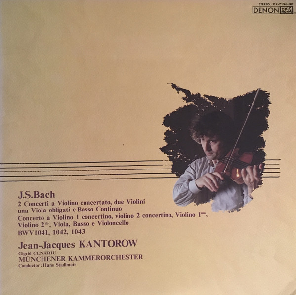Jean-Jacques Kantorow, Gigrid Cenariu, Münchener Kammerorchester, Hans Stadlmair – Johann Sebastian Bach (Vinyl)