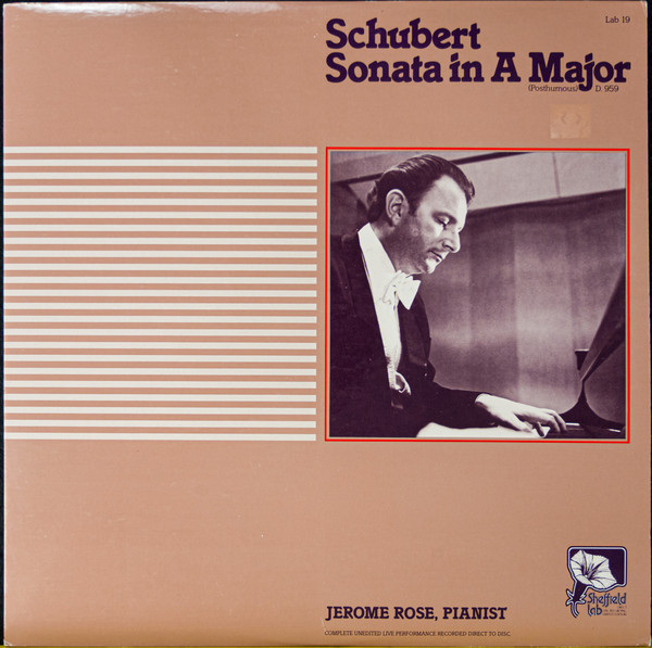 Franz Schubert – Jerome Rose – Sonata In A Major (Posthumous) D. 959 (Vinyl)