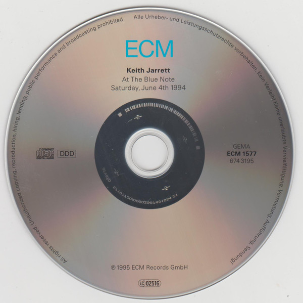 KEITH JARRETT - AT THE BLUE NOTE, 3RD CD (CD) KEITH JARRETT - AT THE BLUE NOTE, 3RD CD (CD) - Image 3