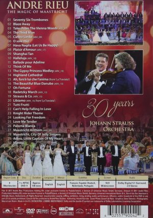 ANDRÉ RIEU, JOHANN STRAUSS ORCHESTRA - THE MAGIC OF MAASTRICHT - 30 YEARS OF THE JOHANN STRAUSS ORCHESTRA (Blu-Ray)
