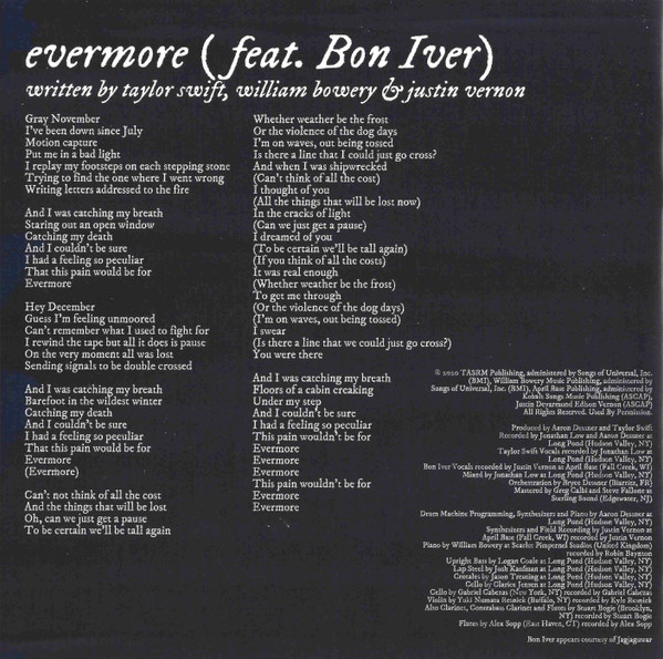 TAYLOR SWIFT - EVERMORE (CD) TAYLOR SWIFT - EVERMORE (CD) - Image 23