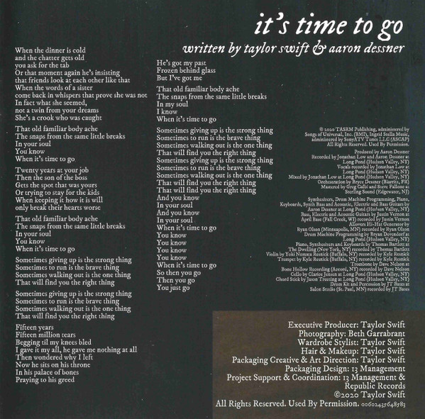 TAYLOR SWIFT - EVERMORE (CD) TAYLOR SWIFT - EVERMORE (CD) - Image 26