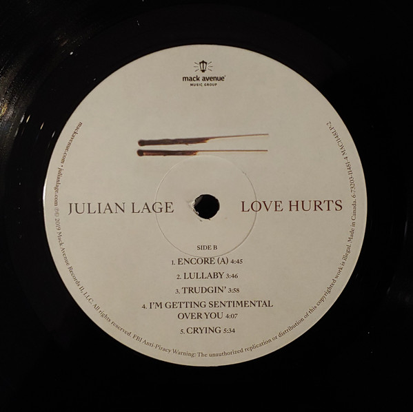 LAGE, JULIAN - LOVE HURTS (LP) LAGE, JULIAN - LOVE HURTS (LP) - Image 5