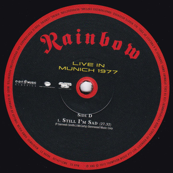 RAINBOW - LIVE IN MUNICH 1977 (3-LP) RAINBOW - LIVE IN MUNICH 1977 (3-LP) - Image 7