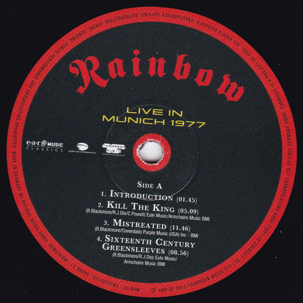 RAINBOW - LIVE IN MUNICH 1977 (3-LP) RAINBOW - LIVE IN MUNICH 1977 (3-LP) - Image 4