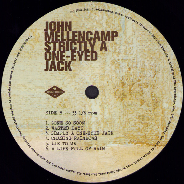 MELLENCAMP, JOHN - STRICTLY A ONE-EYED JACK (LP) MELLENCAMP, JOHN - STRICTLY A ONE-EYED JACK (LP) - Image 4