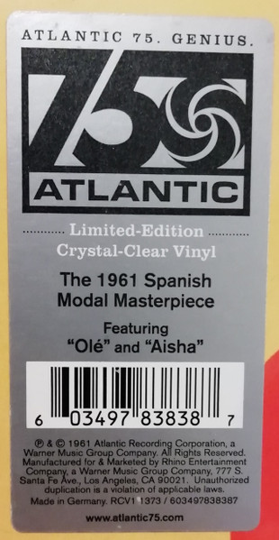 COLTRANE, JOHN - OLE COLTRANE (LIMITED, CLEAR) (LP) COLTRANE, JOHN - OLE COLTRANE (LIMITED, CLEAR) (LP) - Image 5