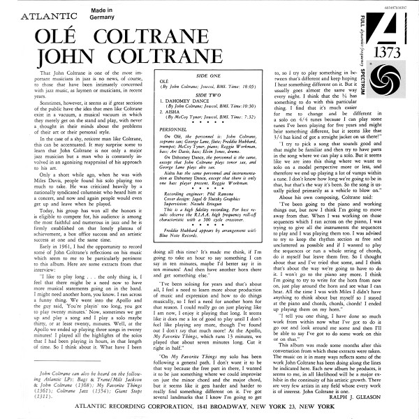 COLTRANE, JOHN - OLE COLTRANE (LIMITED, CLEAR) (LP) COLTRANE, JOHN - OLE COLTRANE (LIMITED, CLEAR) (LP) - Image 2