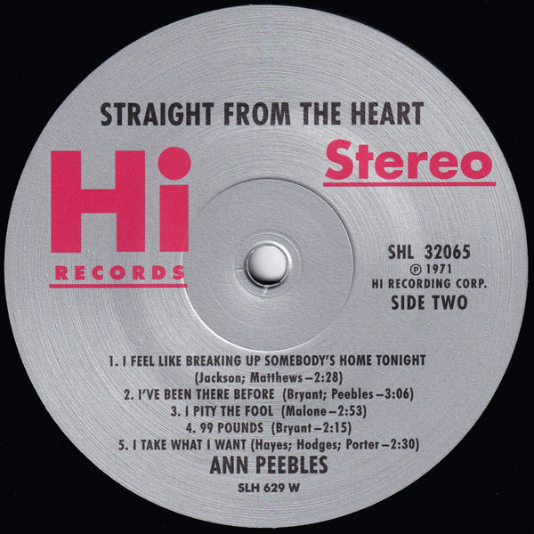 ANN PEEBLES - STRAIGHT FROM THE HEART - (LP) ANN PEEBLES - STRAIGHT FROM THE HEART - (LP) - Image 5