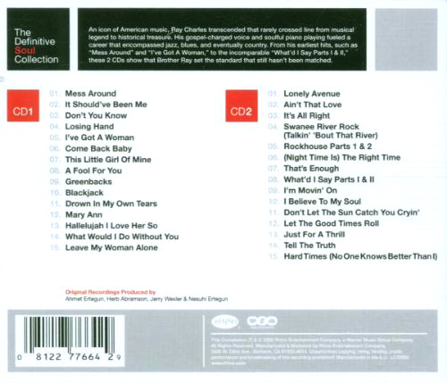 CHARLES, RAY - DEFINITIVE SOUL (2-CD) CHARLES, RAY - DEFINITIVE SOUL (2-CD) - Image 2